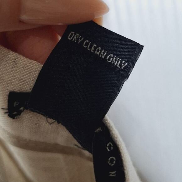 Peruvian Connection 100% Linen Wide Leg Pants 16 Trousers Beachy Made in Italy - Picture 5 of 8